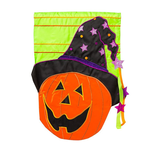 3D Jack O' Lantern Halloween Garden Flag