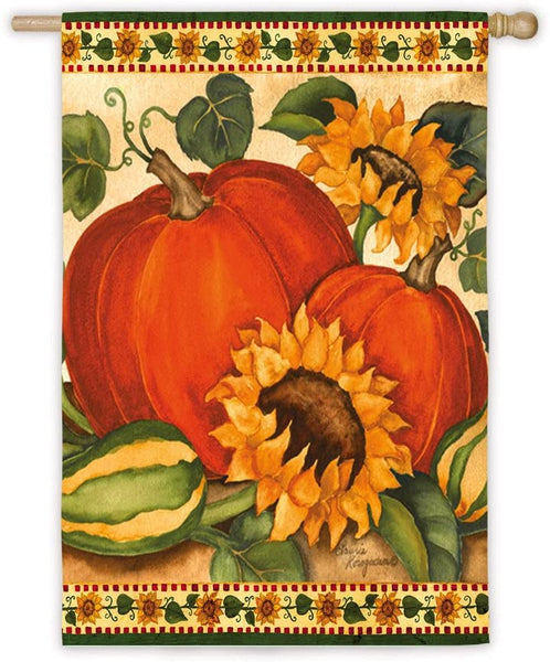 "Pumpkins & Sunflowers Harvest" Flag