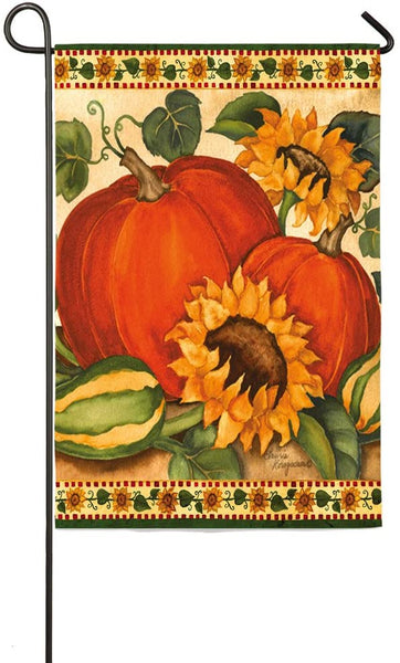 "Harvest Pumpkins & Sunflowers" Garden Flag