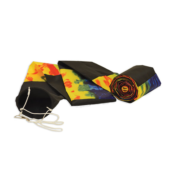 20 Foot "Tie Dye & Black" Kite Tube Tail