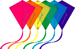 "Traditional Solid Color" Diamond Kite with Line Included