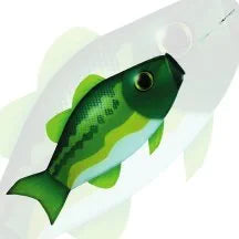 "3D Striped Bass" Fish Windsock
