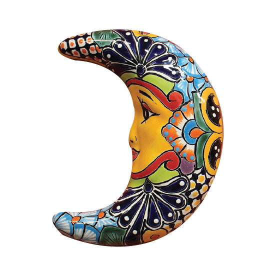 Talavera "3D Crescent Moon" Wall Art