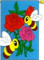 "Flowers & Bees" Flag