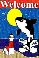 Killer Whale "Welcome" Flag