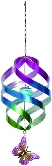 Spiral Wind Spinner with Butterfly